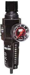 ARO/Ingersoll-Rand - 1/2" NPT Port Standard 1 Piece Filter/Regulator FRL Unit - Metal Bowl, 172 SCFM, 250 Max psi, 1039" High x 2.756" Long, Manual Drain - Industrial Tool & Supply