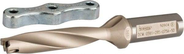 Iscar - 0.591 to 5/8" Diam, 5xD, 2.95" Max Depth, 3/4" Shank Diam, Replaceable Tip Drill - IDI 0591-S.. Insert, 15 Seat Size, DCM Toolholder, Series ChamDrill - Industrial Tool & Supply