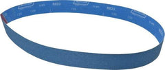 Norton - 2" Wide x 48" OAL, 120 Grit, Zirconia Alumina Abrasive Belt - Zirconia Alumina, Fine, Coated, X Weighted Cloth Backing, Series R823 - Industrial Tool & Supply