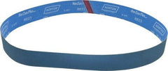 Norton - 2" Wide x 48" OAL, 180 Grit, Zirconia Alumina Abrasive Belt - Zirconia Alumina, Very Fine, Coated, X Weighted Cloth Backing, Series R823 - Industrial Tool & Supply