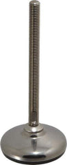 Sunnex - 1/2-13 Bolt Thread, 1.22" High Overall Hygienic Design Stud Mount Leveling Pad & Mount - 2,200 Max Lb Capacity, 3.15" Base Diam, 6" Thread Length - Industrial Tool & Supply