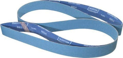 Norton - 2" Wide x 132" OAL, 80 Grit, Zirconia Alumina Abrasive Belt - Zirconia Alumina, Medium, Coated, Y Weighted Cloth Backing, Series R824 - Industrial Tool & Supply