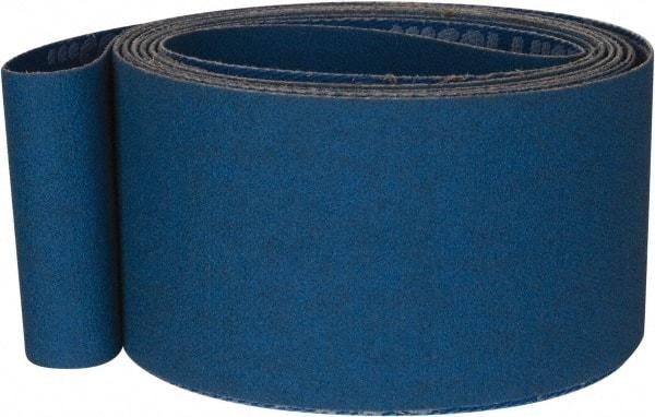 Norton - 2" Wide x 132" OAL, 120 Grit, Zirconia Alumina Abrasive Belt - Zirconia Alumina, Fine, Coated, X Weighted Cloth Backing, Series R823 - Industrial Tool & Supply