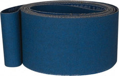 Norton - 2" Wide x 132" OAL, 120 Grit, Zirconia Alumina Abrasive Belt - Zirconia Alumina, Fine, Coated, X Weighted Cloth Backing, Series R823 - Industrial Tool & Supply