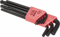 Bondhus - 9 Piece L-Key Ball End Hex Key Set - Hex Range 1.5 to 10mm - Industrial Tool & Supply