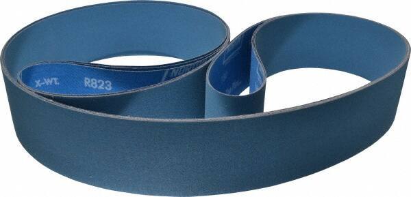 Norton - 3" Wide x 132" OAL, 180 Grit, Zirconia Alumina Abrasive Belt - Zirconia Alumina, Very Fine, Coated, X Weighted Cloth Backing, Series R823 - Industrial Tool & Supply