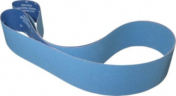 Norton - 4" Wide x 132" OAL, 80 Grit, Zirconia Alumina Abrasive Belt - Zirconia Alumina, Medium, Coated, Y Weighted Cloth Backing, Series R884P - Industrial Tool & Supply