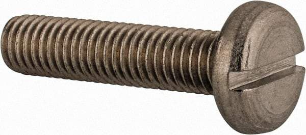 Value Collection - M8x1.25 Metric Coarse, 35mm Length Under Head Slotted Drive Machine Screw - Pan Head, Grade 18-8 & A2 Stainless Steel, Uncoated, Without Washer - Industrial Tool & Supply