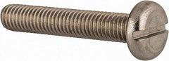 Value Collection - M8x1.25 Metric Coarse, 45mm Length Under Head Slotted Drive Machine Screw - Pan Head, Grade 18-8 & A2 Stainless Steel, Uncoated, Without Washer - Industrial Tool & Supply