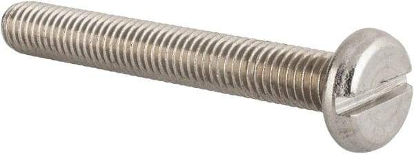 Value Collection - M8x1.25 Metric Coarse, 60mm Length Under Head Slotted Drive Machine Screw - Pan Head, Grade 18-8 & A2 Stainless Steel, Uncoated, Without Washer - Industrial Tool & Supply