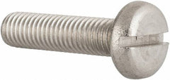 Value Collection - M10x1.50 Metric Coarse, 40mm Length Under Head Slotted Drive Machine Screw - Pan Head, Grade 18-8 & A2 Stainless Steel, Uncoated, Without Washer - Industrial Tool & Supply