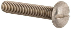 Value Collection - M10x1.50, 50mm Length Under Head Slotted Drive Machine Screw - Pan Head, Grade 18-8 & A2 Stainless Steel, Uncoated, Without Washer - Industrial Tool & Supply