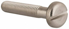 Value Collection - M10x1.50, 55mm Length Under Head Slotted Drive Machine Screw - Pan Head, Grade 18-8 & A2 Stainless Steel, Uncoated, Without Washer - Industrial Tool & Supply