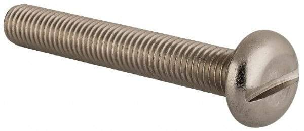 Value Collection - M10x1.50 Metric Coarse, 70mm Length Under Head Slotted Drive Machine Screw - Pan Head, Grade 18-8 & A2 Stainless Steel, Uncoated, Without Washer - Industrial Tool & Supply