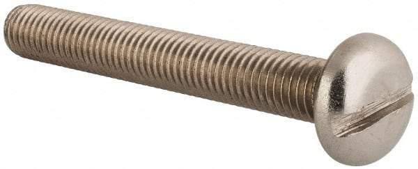 Value Collection - M10x1.50 Metric Coarse, 75mm Length Under Head Slotted Drive Machine Screw - Pan Head, Grade 18-8 & A2 Stainless Steel, Uncoated, Without Washer - Industrial Tool & Supply