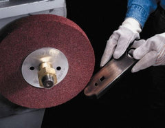 3M - 12" Diam, 1" Face Width, 5" Center Hole, Coarse Grade, Aluminum Oxide Deburring Wheel - Convolute, Hard Density 6 Grade, 3,000 RPM - Industrial Tool & Supply