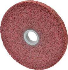 3M - 6" Diam, 1/2" Face Width, 1" Center Hole, Coarse Grade, Aluminum Oxide Deburring Wheel - Convolute, Hard Density 6 Grade, 6,000 RPM - Industrial Tool & Supply