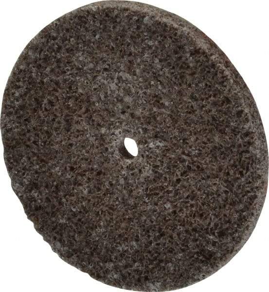 3M - 1-1/2" Diam, 1/8" Face Width, 1/8" Center Hole, Fine Grade, Aluminum Oxide Deburring Wheel - Unitized, Medium Density 5 Grade, 30,100 RPM - Industrial Tool & Supply