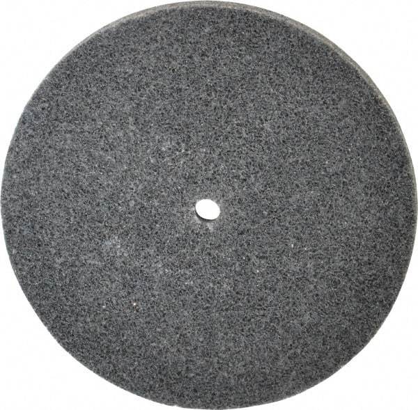 3M - 4" Diam, 1/4" Face Width, 1/4" Center Hole, Medium Grade, Silicon Carbide Deburring Wheel - Unitized, Hard Density 7 Grade, 12,100 RPM - Industrial Tool & Supply