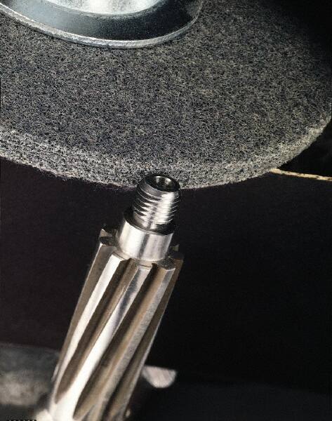 3M - 14" Diam, 1/2" Face Width, 1-1/4" Center Hole, Fine Grade, Silicon Carbide Deburring Wheel - Unitized, Soft Density 2 Grade, 2,200 RPM - Industrial Tool & Supply