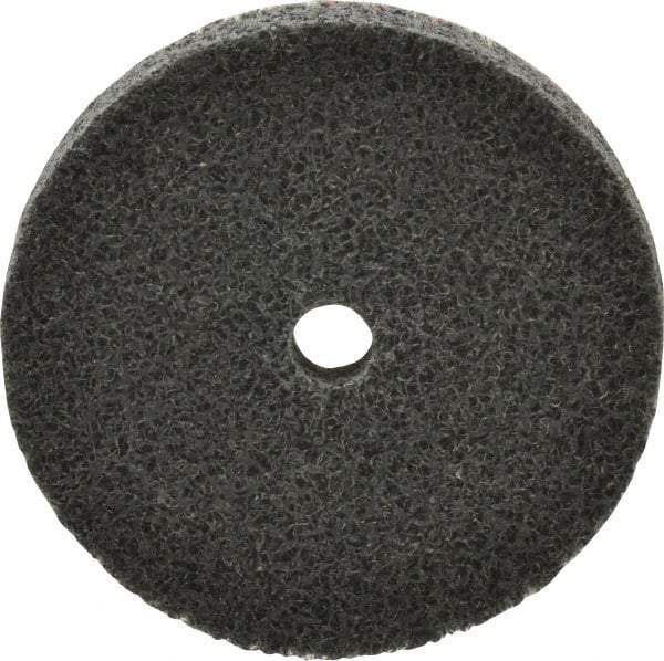 3M - 2" Diam, 1/4" Face Width, 1/4" Center Hole, Fine Grade, Silicon Carbide Deburring Wheel - Unitized, Soft Density 3 Grade, 16,100 RPM - Industrial Tool & Supply