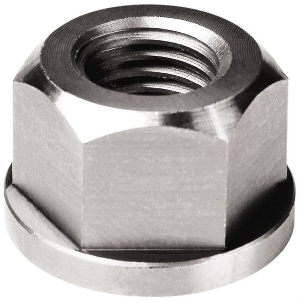 TE-CO - 5/16-18, 3/4" Flange Diam, 3/8" High, 9/16" Across Flats, Flange Nut - Industrial Tool & Supply