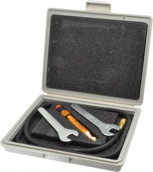 Dotco - 20,000 BPM, 90 psi, 1/8 NPT Inlet, Air Engraving Pen Kit - 60" Hose, 620.53 kPa Air Pressure, Includes 15Z-710 Air Marking Pen, Carrying Case, Foot Air Hose Assembly, NPT Fitting, Wrench - Industrial Tool & Supply