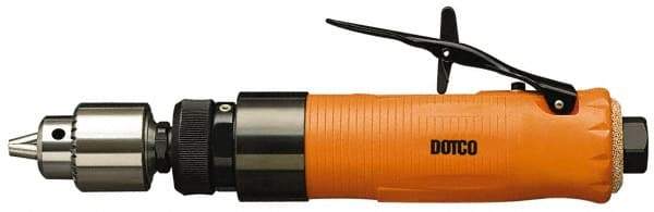 Dotco - 1/4" Keyed Chuck - Inline Handle, 4,750 RPM, 0.4 hp, 90 psi - Industrial Tool & Supply