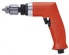 Dotco - 1/4" Keyed Chuck - Pistol Grip Handle, 5,200 RPM, 0.4 hp, 90 psi - Industrial Tool & Supply