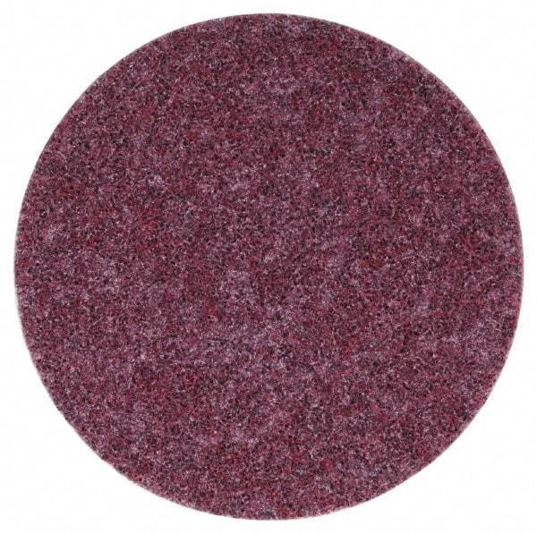 3M - 7" Coarse Grade Aluminum Oxide Deburring Disc - 7/8" Center Hole, Arbor Connection, Maroon, 6,000 Max RPM - Industrial Tool & Supply