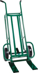 Valley Craft - 1,000 Lb Capacity 48" OAH Hand Truck - Dual Handle, Steel, Pneumatic Wheels - Industrial Tool & Supply