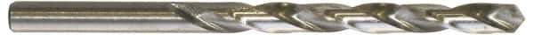 Cleveland - 31/64" 118° High Speed Steel Jobber Drill - Bright Finish, Right Hand Cut, Spiral Flute, Straight Shank, 5-7/8" OAL, Split Point - Industrial Tool & Supply