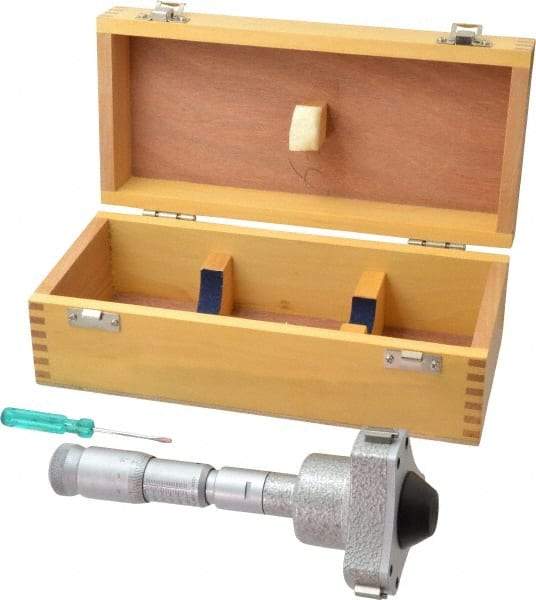 SPI - 100 to 125mm, 140mm Gage Depth, Mechanical Inside Hole Micrometer - 0.001mm Graduation, 0.002mm Accuracy, Ratchet Stop Thimble - Industrial Tool & Supply