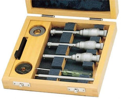 SPI - 20 to 40mm, Carbide, Hole Mechanical Inside Micrometer Set - 0.005mm Graduation, Ratchet Stop Thimble, (2) Setting Rings Included - Industrial Tool & Supply