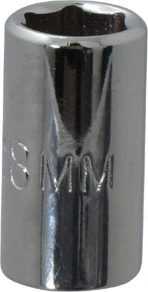 Proto - 1/4" Drive, Standard Hand Socket - 6 Points, 7/8" OAL, Chrome Vanadium, Chrome Finish - Industrial Tool & Supply