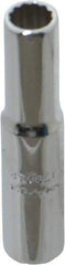 Proto - 1/4", 1/4" Drive, Deep Hand Socket - 12 Points, 2" OAL, Chrome Finish - Industrial Tool & Supply