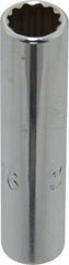 Proto - 5/16", 1/4" Drive, Deep Hand Socket - 12 Points, 2" OAL, Chrome Finish - Industrial Tool & Supply