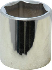 Proto - 7/8", 3/8" Drive, Standard Hand Socket - 6 Points, 1-5/16" OAL, Chrome Finish - Industrial Tool & Supply
