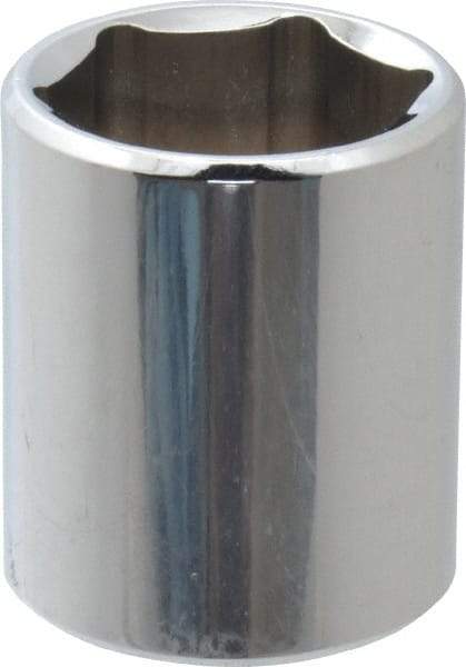 Proto - 3/8" Drive, Standard Hand Socket - 6 Points, 1-3/16" OAL, Chrome Vanadium, Chrome Finish - Industrial Tool & Supply