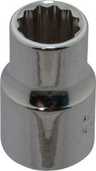 Proto - 3/8", 3/8" Drive, Standard Hand Socket - 12 Points, 1-3/32" OAL, Chrome Finish - Industrial Tool & Supply