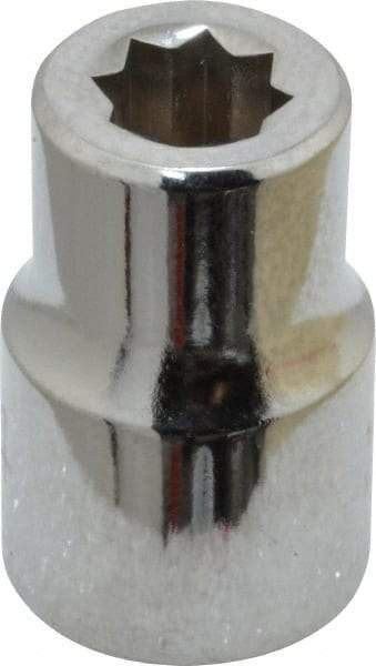 Proto - 1/4", 3/8" Drive, Standard Hand Socket - 8 Points, 1-5/64" OAL, Chrome Finish - Industrial Tool & Supply