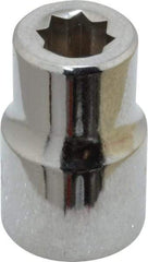 Proto - 1/4", 3/8" Drive, Standard Hand Socket - 8 Points, 1-5/64" OAL, Chrome Finish - Industrial Tool & Supply
