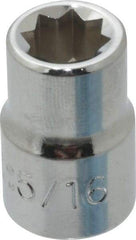 Proto - 5/16", 3/8" Drive, Standard Hand Socket - 8 Points, 1-5/64" OAL, Chrome Finish - Industrial Tool & Supply