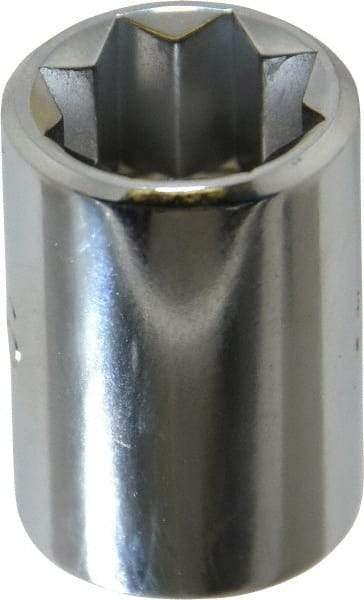 Proto - 7/16", 3/8" Drive, Standard Hand Socket - 8 Points, 1-5/64" OAL, Chrome Finish - Industrial Tool & Supply