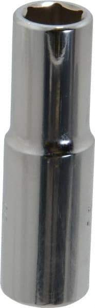 Proto - 3/8", 3/8" Drive, Deep Hand Socket - 6 Points, 2-1/8" OAL, Chrome Finish - Industrial Tool & Supply