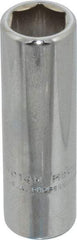 Proto - 7/16", 3/8" Drive, Deep Hand Socket - 6 Points, 2-1/8" OAL, Chrome Finish - Industrial Tool & Supply