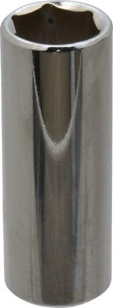 Proto - 9/16", 3/8" Drive, Deep Hand Socket - 6 Points, 2-1/8" OAL, Chrome Finish - Industrial Tool & Supply