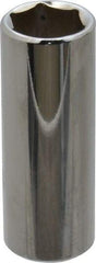 Proto - 9/16", 3/8" Drive, Deep Hand Socket - 6 Points, 2-1/8" OAL, Chrome Finish - Industrial Tool & Supply