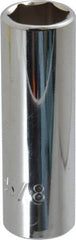Proto - 5/8", 3/8" Drive, Deep Hand Socket - 6 Points, 2-3/4" OAL, Chrome Vanadium, Chrome Finish - Industrial Tool & Supply