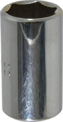 Proto - 5/8", 1/2" Drive, Standard Hand Socket - 6 Points, 1-1/2" OAL, Chrome Finish - Industrial Tool & Supply